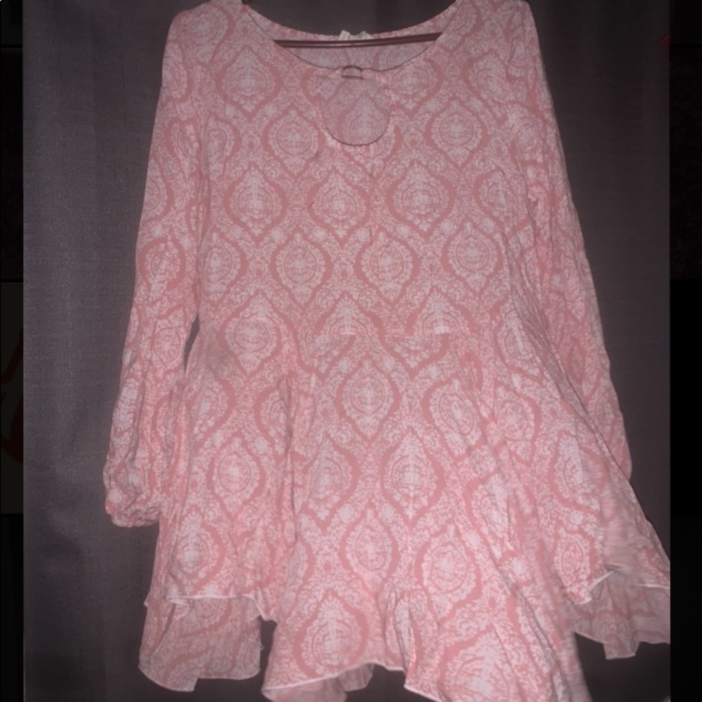 Entro Pink Patterned Tunic Top